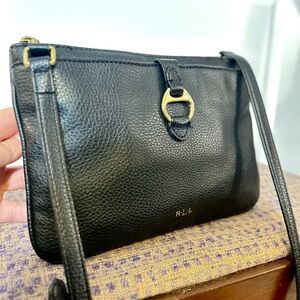Black Leather Crossbody Bag
